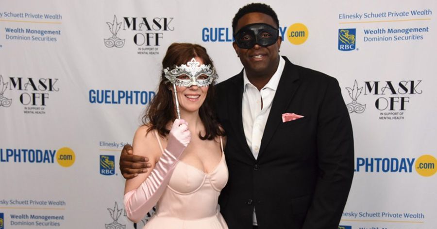 Two attendees of the annual Mask Off Gala