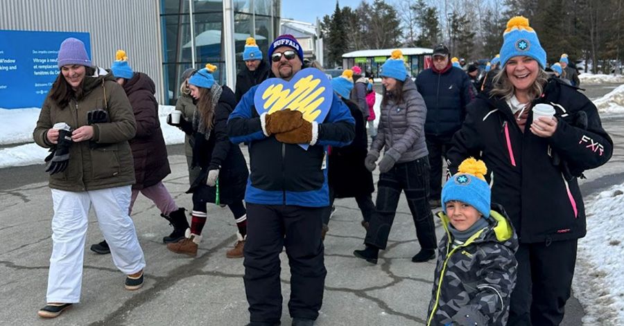 Walkers walking in the Coldest Night of the Year event