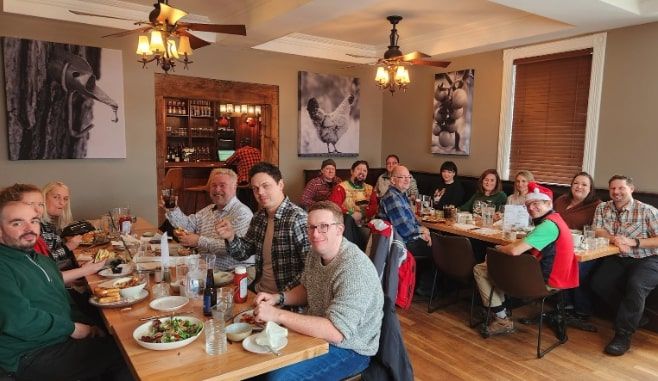 Our central team enjoying a holiday lunch