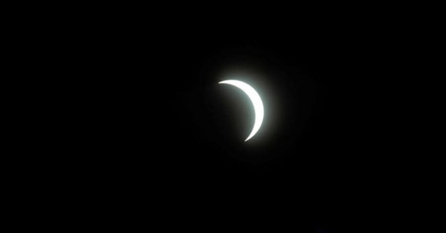 The April 8, 2024 partial solar eclipse seen in Sault Ste. Marie.