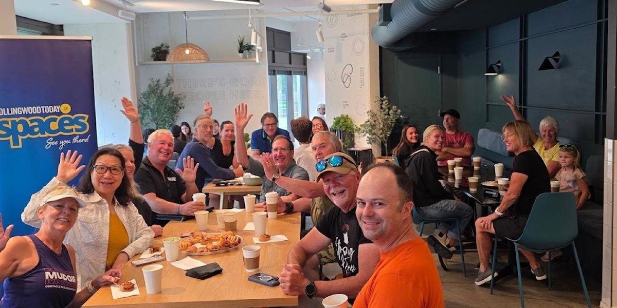Hikers warming up with drinks and delicious pastries at Gordon's Café in Collingwood