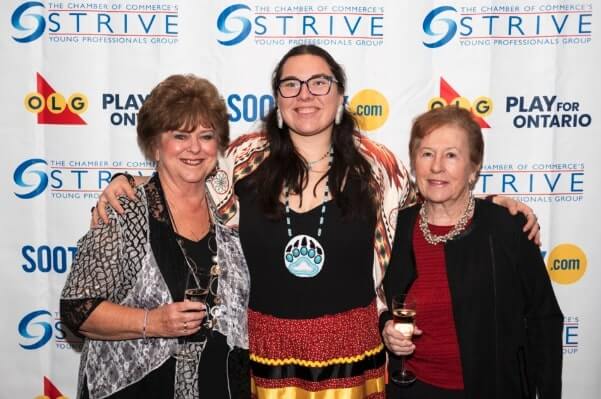 Women pose for a photo at the 2024 Algoma Visionary Awards Gala