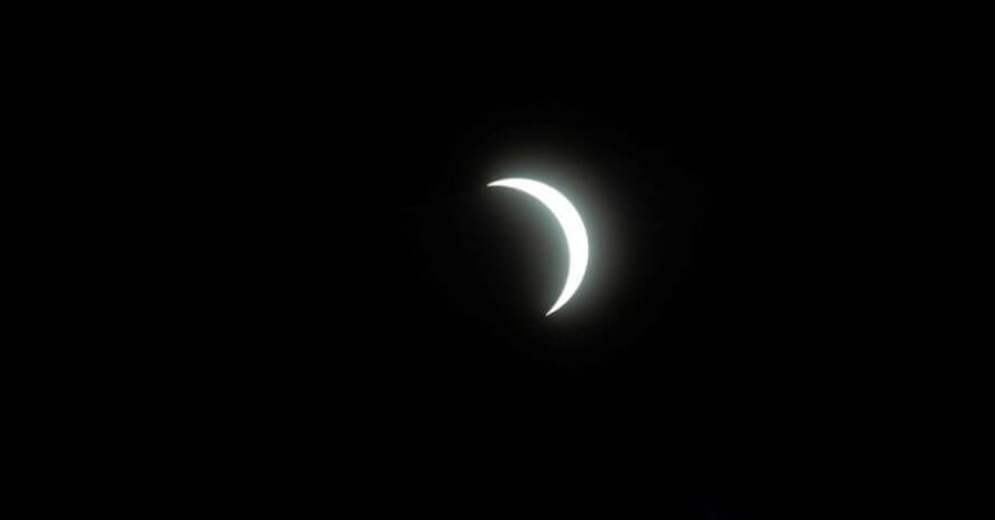 The April 8, 2024 partial solar eclipse seen in Sault Ste. Marie.