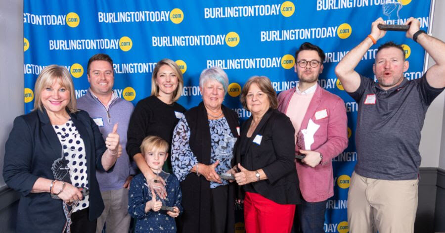 Winners celebrate at the first-ever BurlingtonToday Community Builders Awards event on March 27, 2025