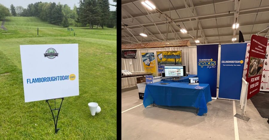 Sponsorship set ups for live events in Flamborough and Collingwood ✅