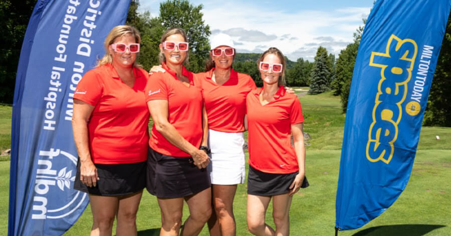 Four golfers participating in the Ladies Play Day on July 7 at the Crosswinds Golf and Country Club