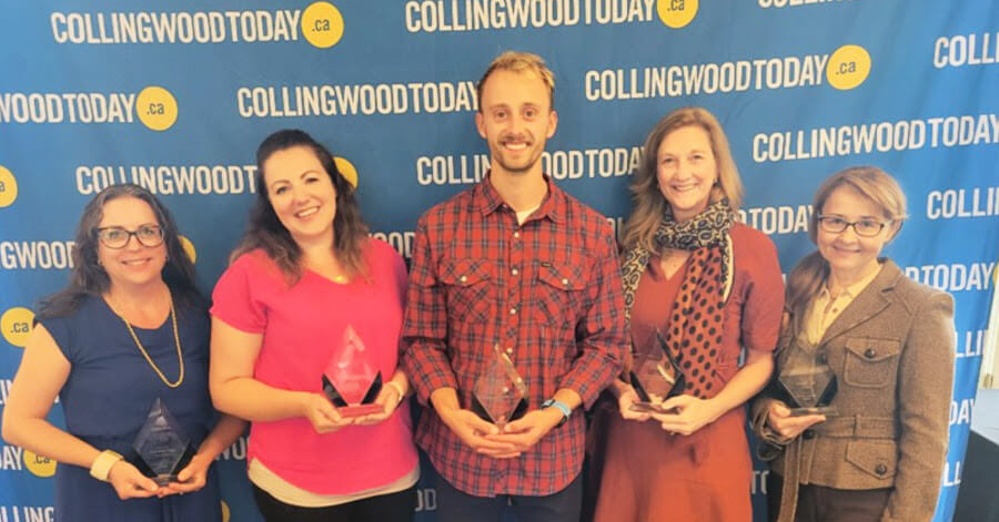 Winners, sponsors and guests attended the inaugural CollingwoodToday Community Builders Awards reception at Blue Mountain Golf & Country Club on Sept. 25