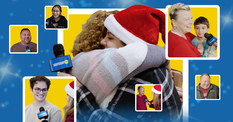 A series of thumbnails of surprised people from Random Acts of Kindness videos