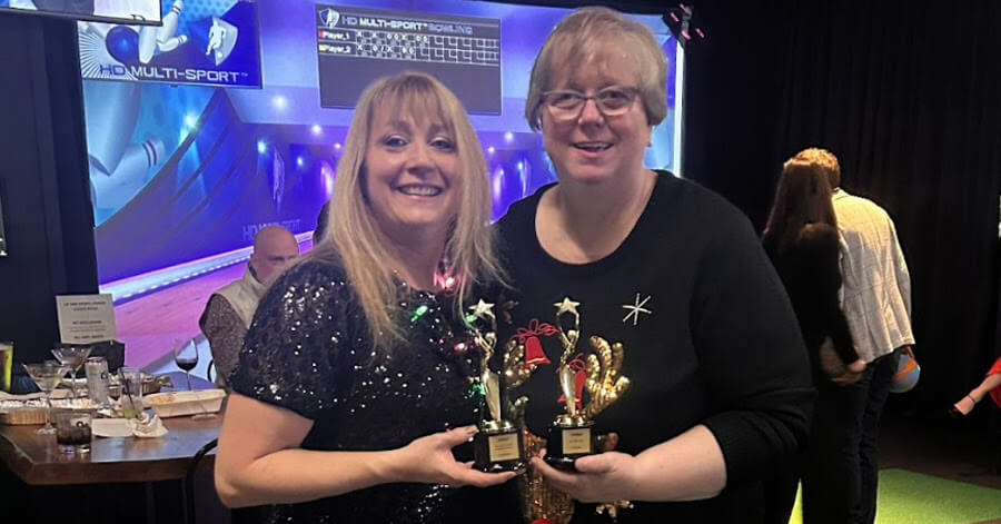 Tracy and Trudi celebrate the holidays in the Soo