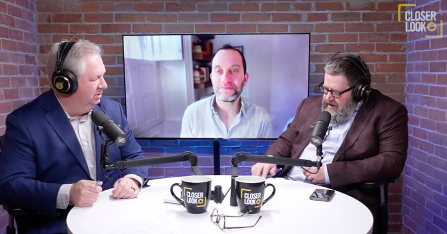 Scott and Frisco chatting with Sid Seixeiro