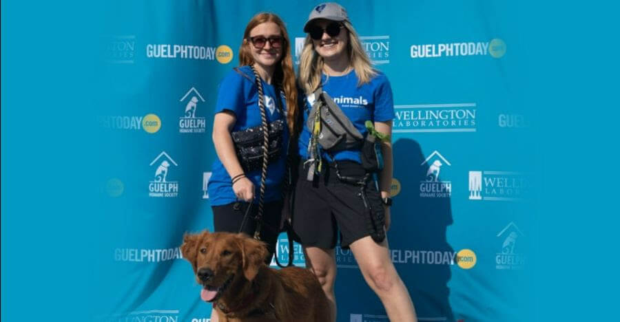 Participants and their furry friends support Guelph Humane Society's first annual Happy Trails Walk-a-thon