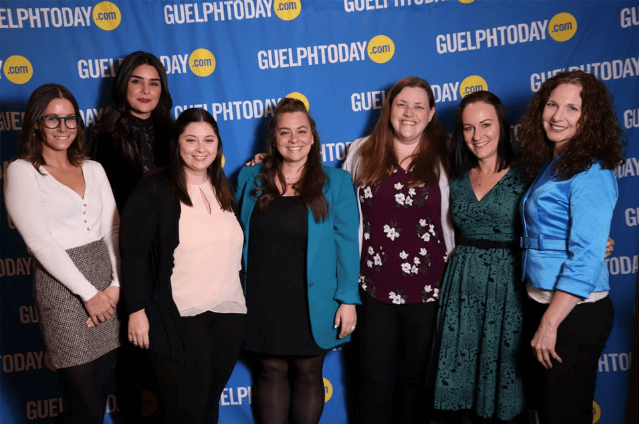 Guests pose at Business Centre Guelph-Wellington's International Women's Day event