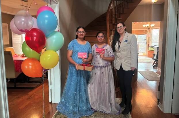 NewmarketToday's Kelsy Chapman delivered a special surprise to the Yusuf sisters