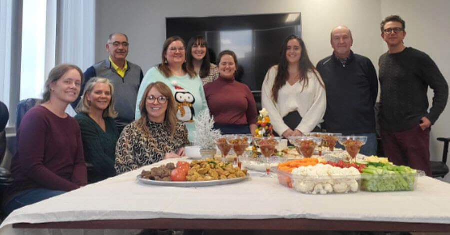 Sudbury.com staff enjoying some Lebanese cuisine cooked by our own Director of Community Relations, Abbas Homayed